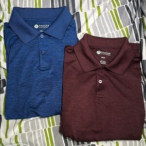 Haggar Men's Polo Short Sleeve Polo - Blue and Burgundy